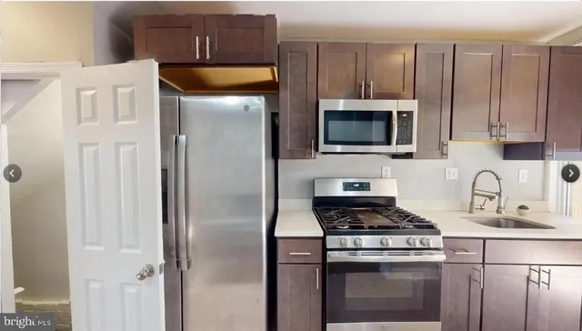 a view of balcony with a large window