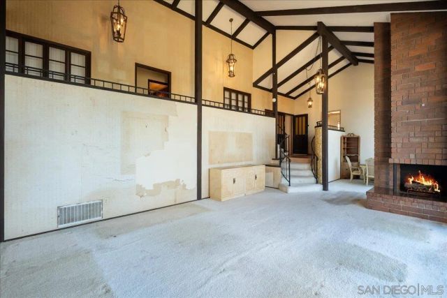 a view of a garage with furniture