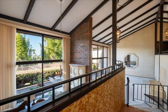 a view of a city from a balcony