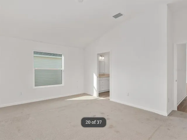 an empty room with a window