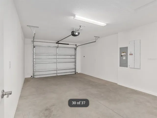 a view of room and garage