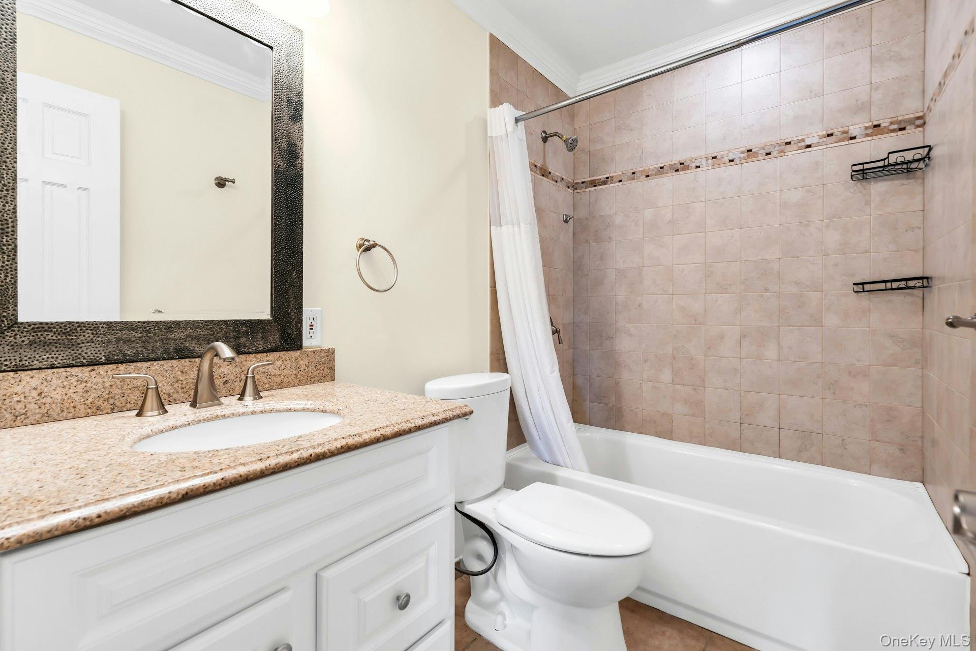 4 Greenway Drive Syosset, NY 11791 - Photo 19 of 29 a bathroom with a granite countertop sink toilet and shower