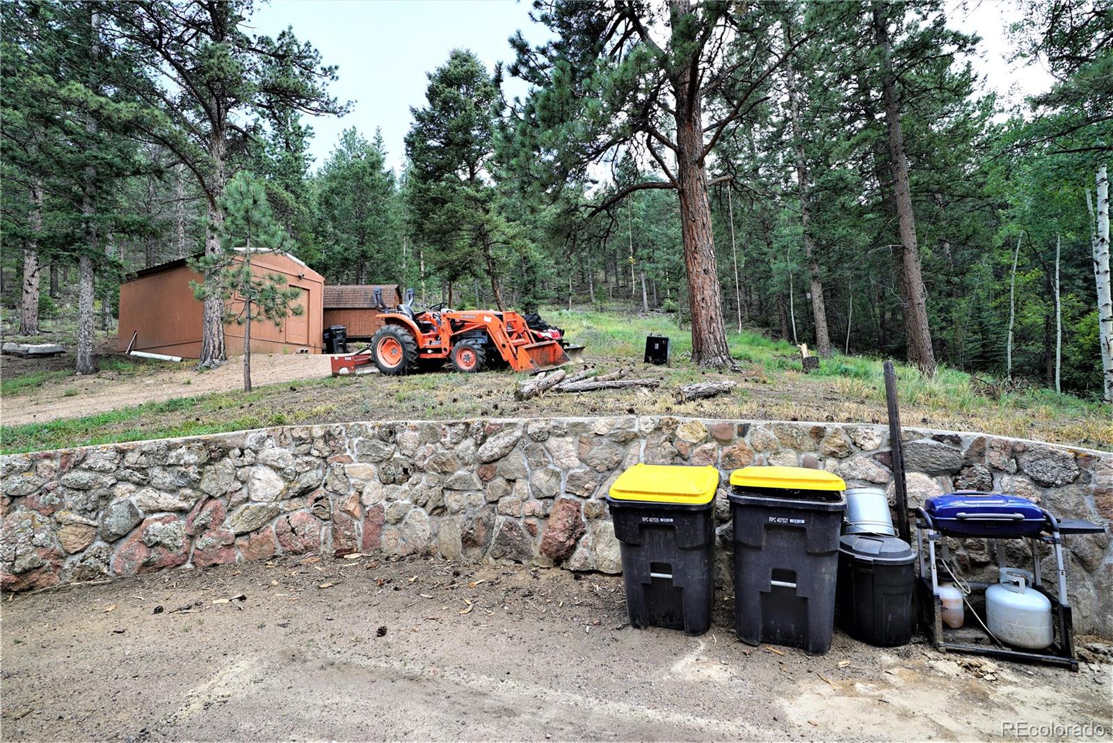 336 County Road 64 Shawnee, CO 80475 - Photo 34 of 40 a view of a backyard with chairs and couches