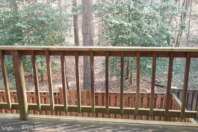 a view of a wooden deck