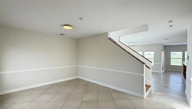 a view of an entryway with stairs