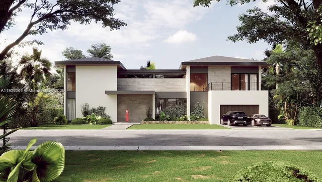 a view of house with outdoor space and swimming pool