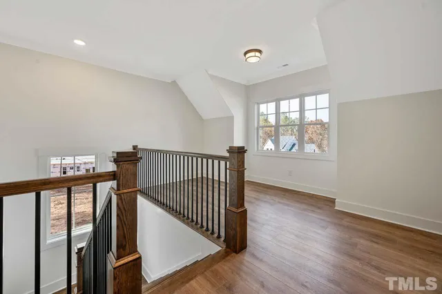 a view of entryway with wooden floor