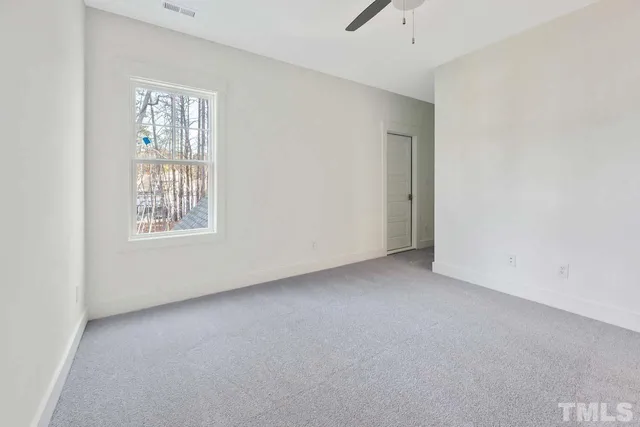 an empty room with an entryway