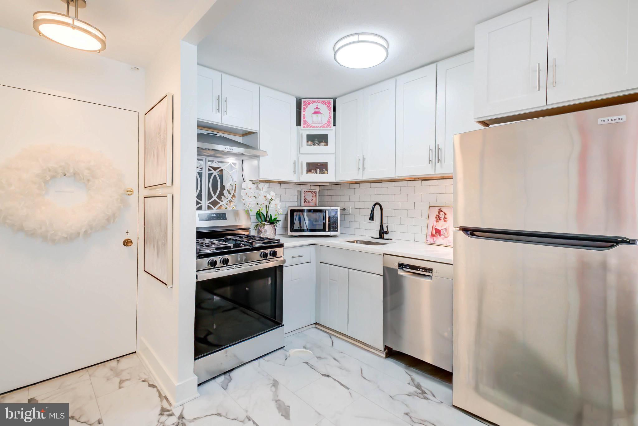 700 7th Street Southwest, Unit 313 Washington, DC 20024 - Photo 2 of 20 Renovated kitchen with stainless appliances.