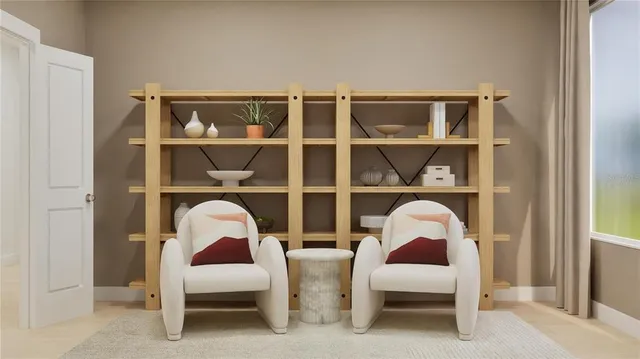 a view of bedroom with furniture and closet