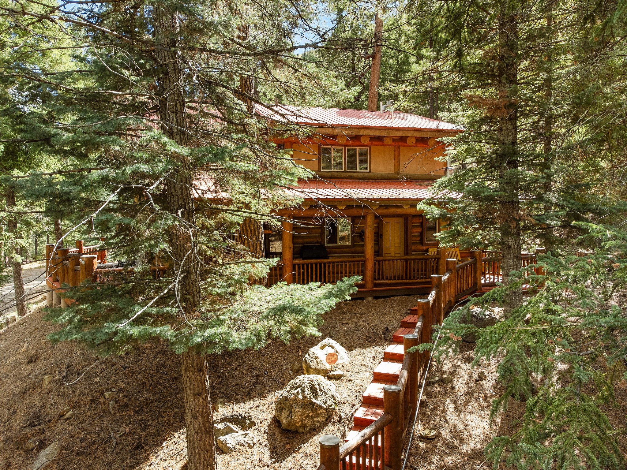 35 Tres Lagunas Road Tererro, NM 87573 - Photo 4 of 32 Front stairs