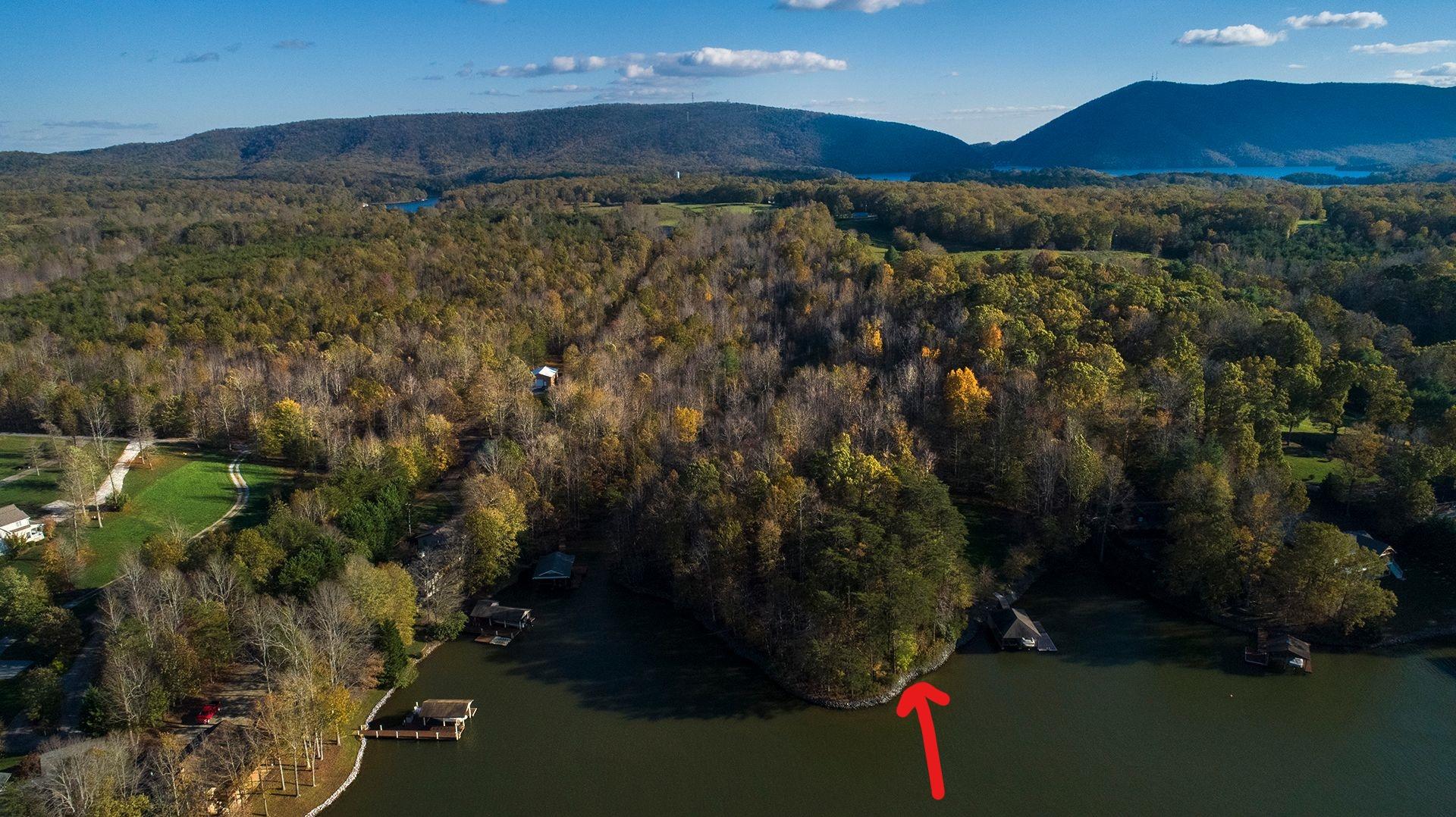 Lot 2 Trading Post Road Huddleston, VA 24104 - Photo 1 of 24 Aerial view of Lot #2 with arrow