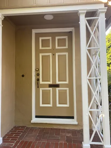 a view of front door
