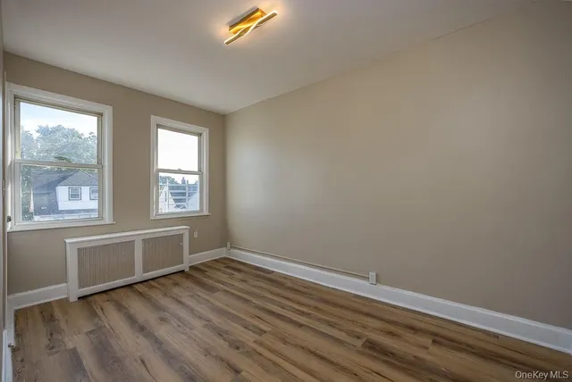 an empty room with a window