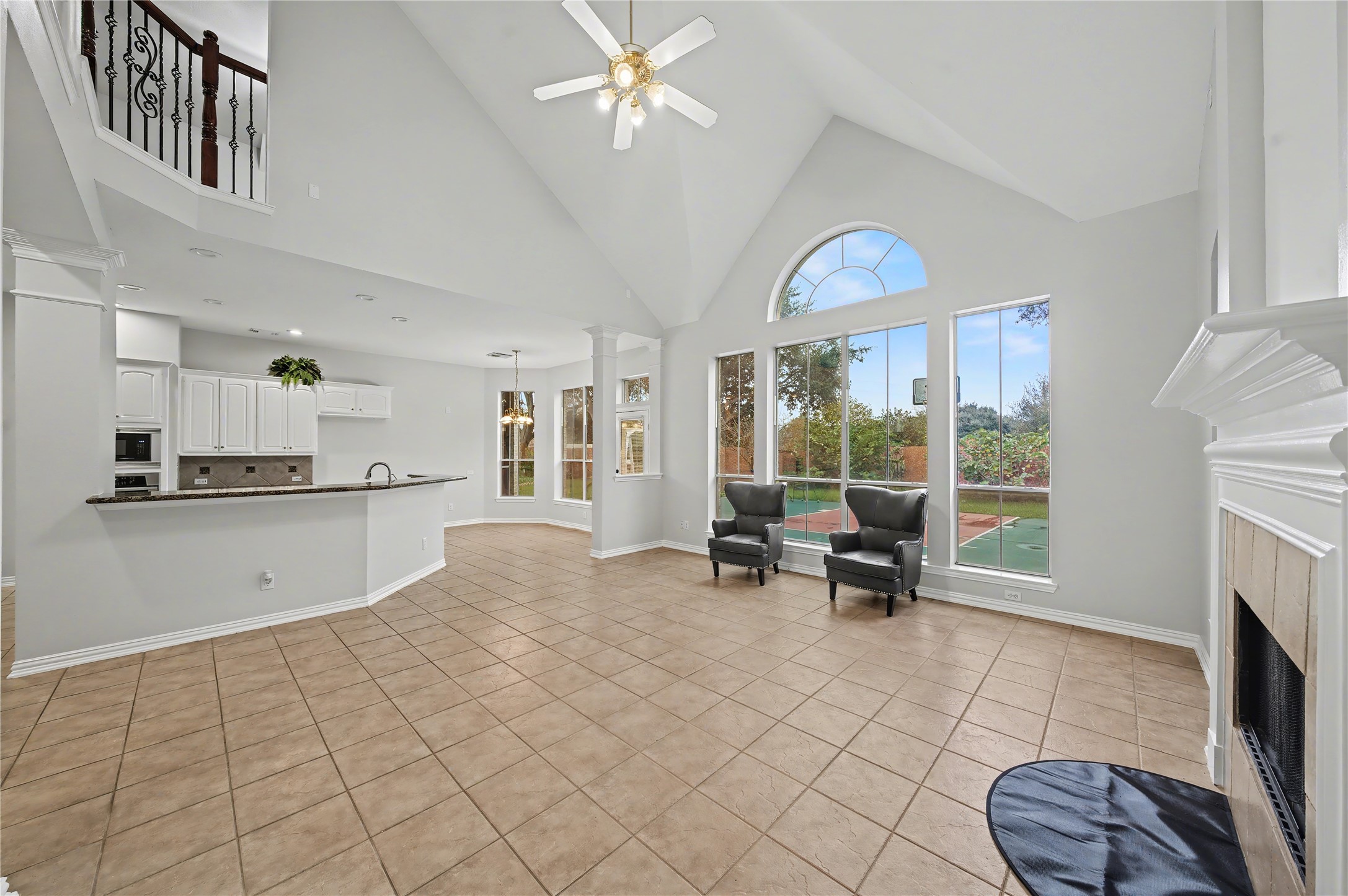 5403 Emerald Pointe Lane Sugar Land, TX 77479 - Photo 29 of 50 a view of living room with furniture and a fireplace