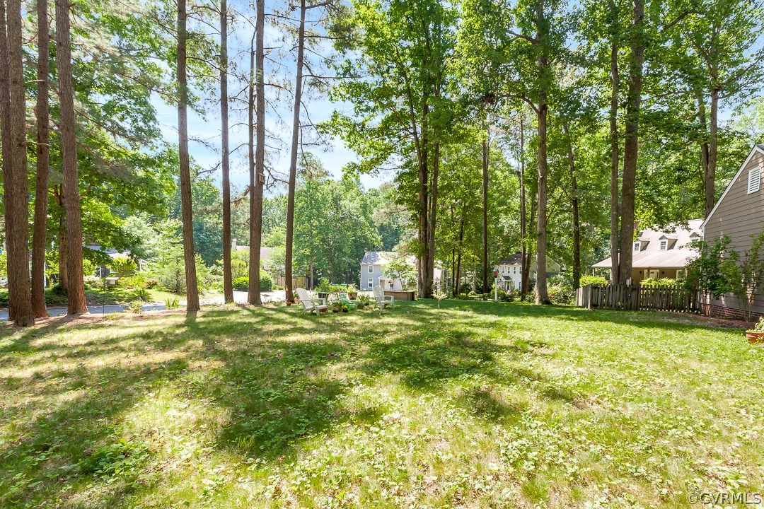 13815 Sterlings Bridge Road Midlothian, VA 23112 - Photo 23 of 27 a backyard of a house with lots of green space and fountain