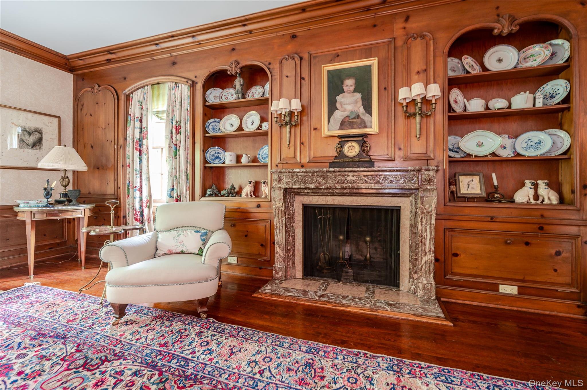 111 Clent Road Great Neck, NY 11021 - Photo 7 of 41 Formal living room with wood burning fireplace