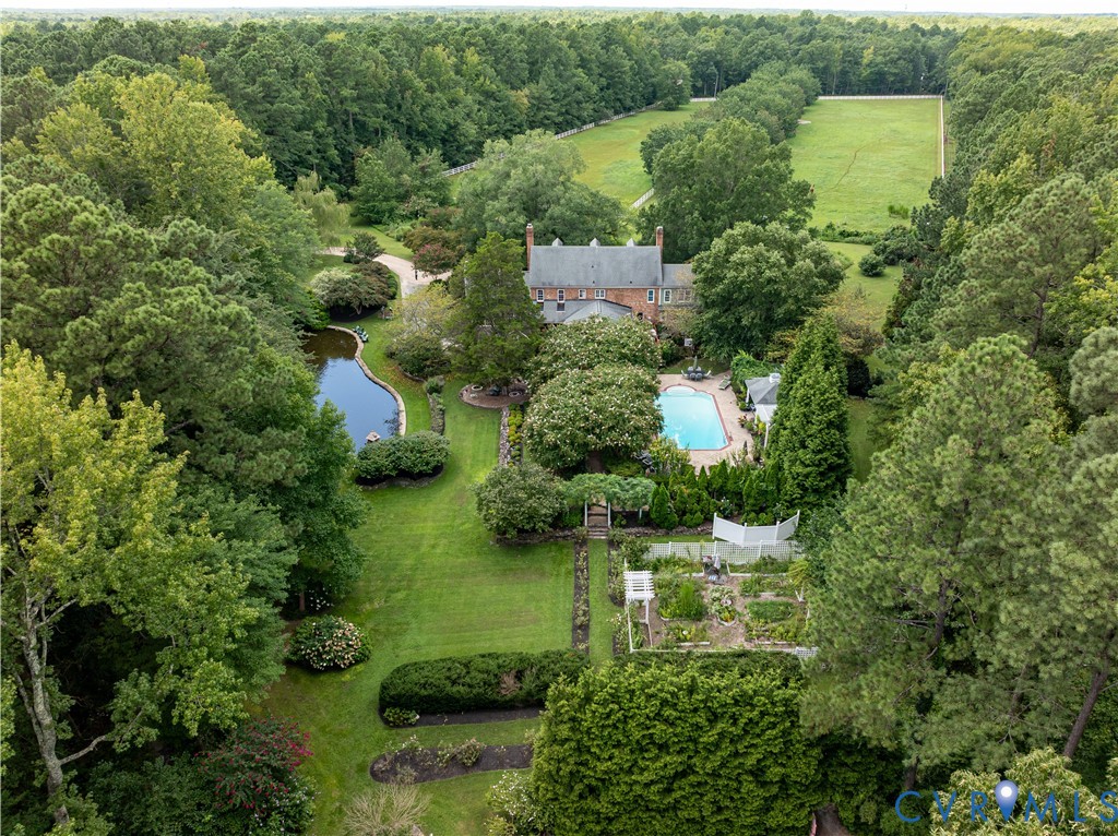 12778 Mt Hermon Road Ashland, VA 23005 - Photo 22 of 50 an aerial view of a house with a yard