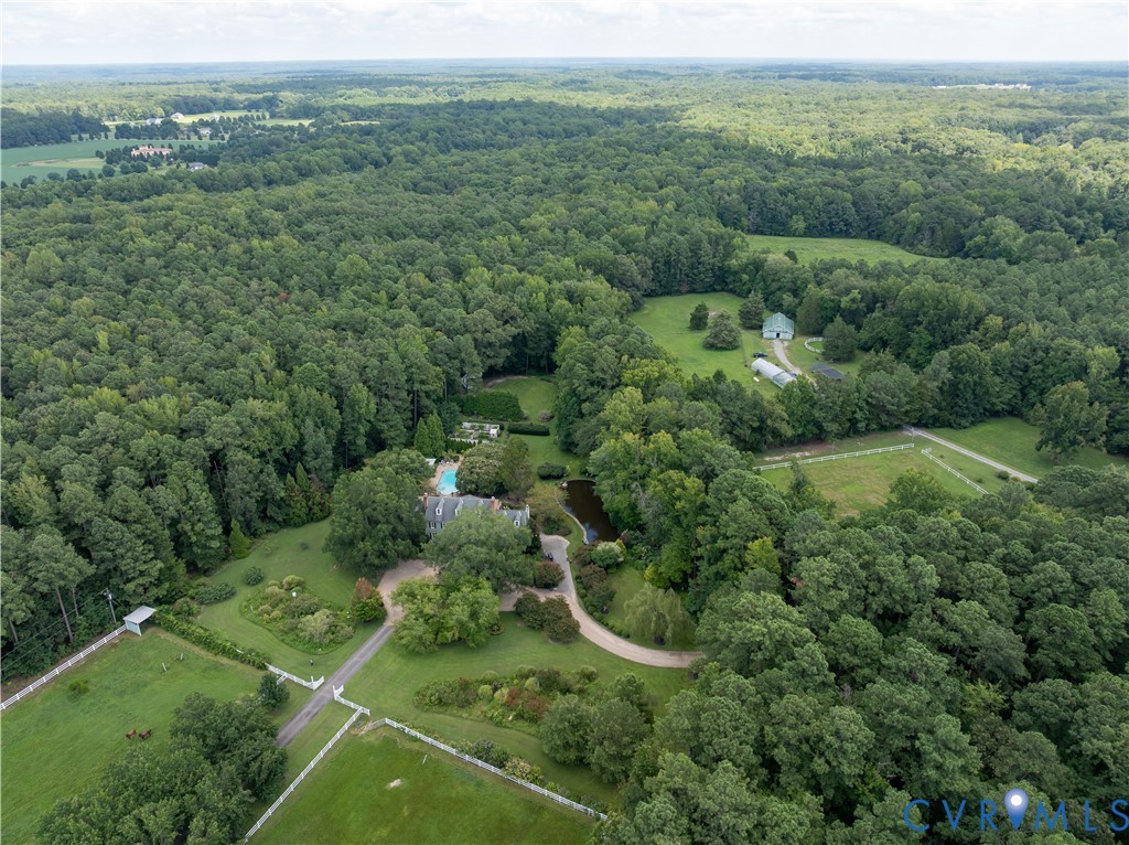 12778 Mt Hermon Road Ashland, VA 23005 - Photo 25 of 50 an aerial view of residential houses with outdoor space and trees