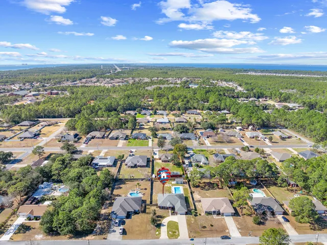 an aerial view of a city