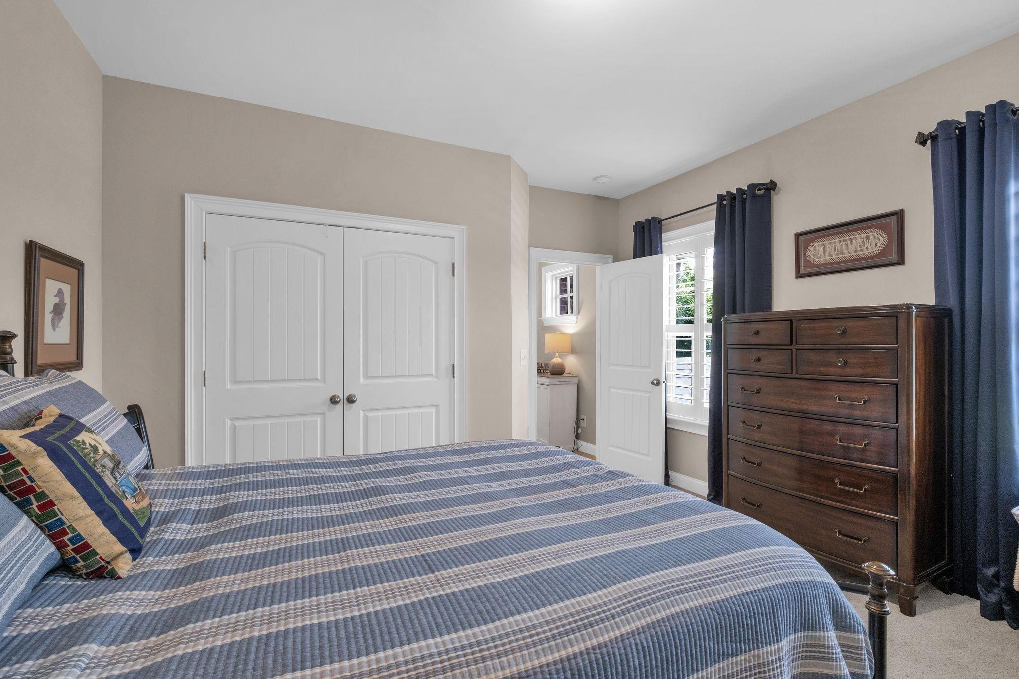 2505 Upper Hollow Road Thompson's Station, TN 37179 - Photo 35 of 52 a bedroom with a bed and a closet