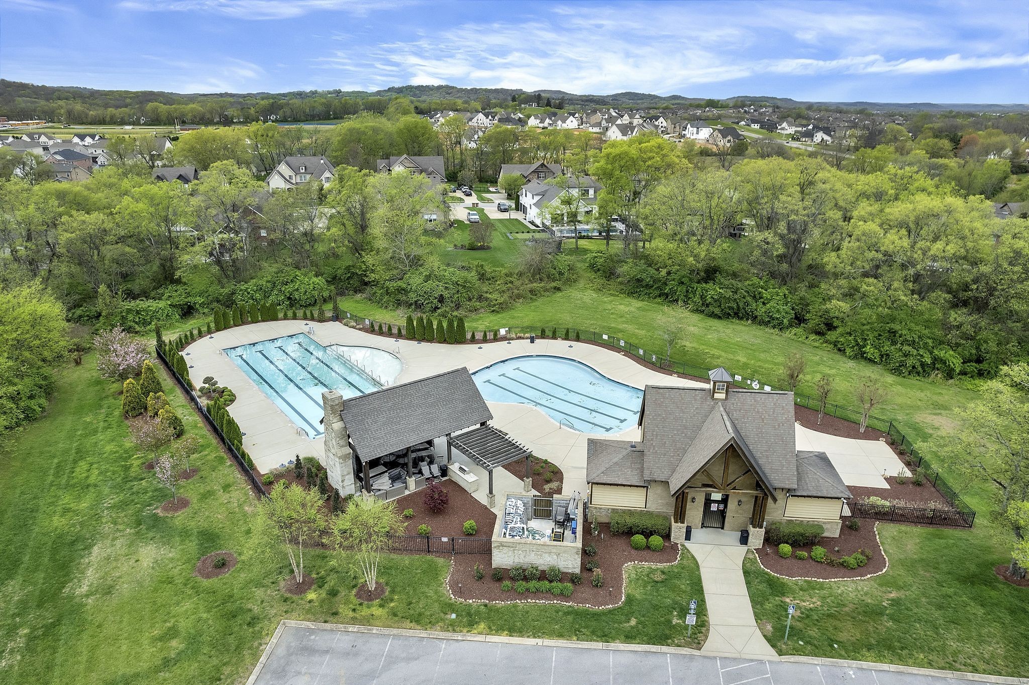 2505 Upper Hollow Road Thompson's Station, TN 37179 - Photo 50 of 52 an aerial view of a house with a yard