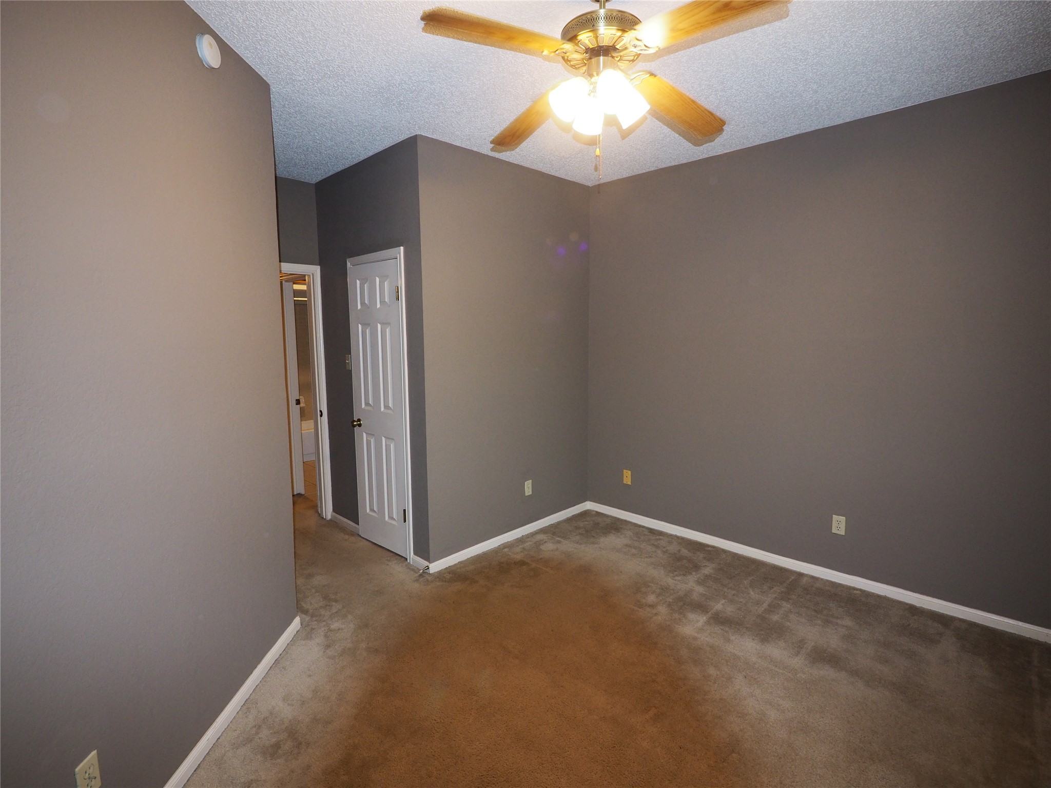 2508 Enfield Road, Unit 10 Austin, TX 78703 - Photo 12 of 17 Carpeted room with a ceiling fan light fixture, neutral wall paint, and white baseboards