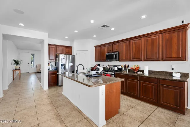 a living room with furniture and a couch
