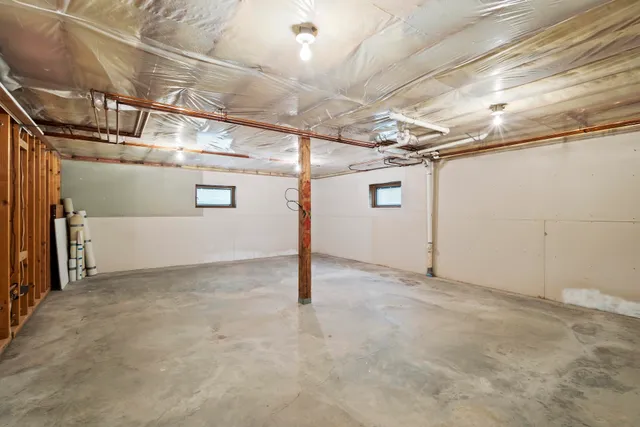 a view of a room with storage