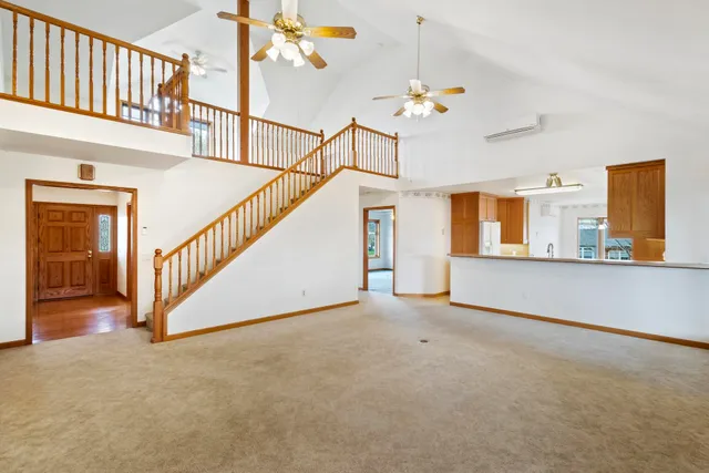 a view interior of a house with stairs