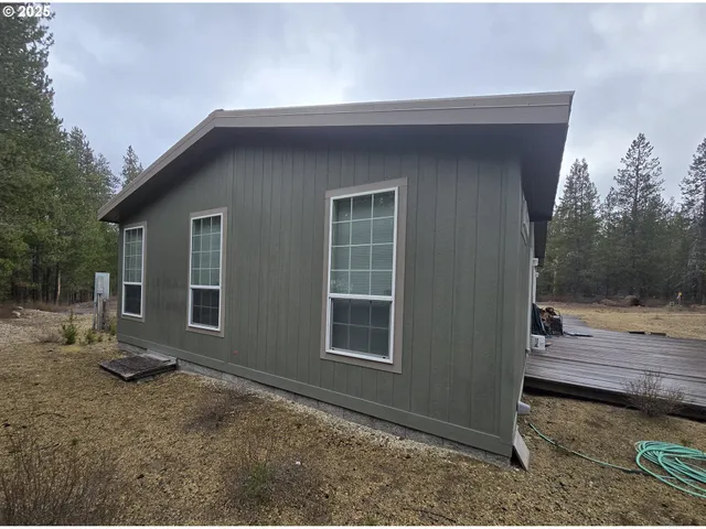 a backyard of a house