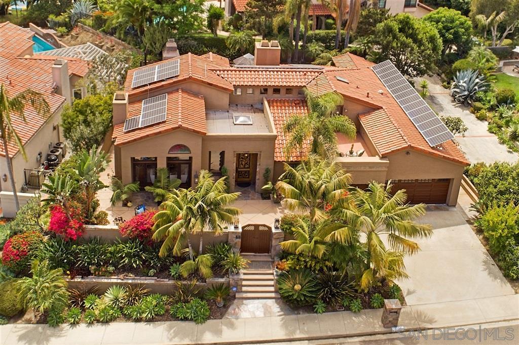 This magnificent Cardiff home is sited on a premier, elevated, 8660 ocean view lot, 2 miles to the beach. Paid-for, 10.2 Kw solar energy system will save you money and new 30-year roof give you peace of mind to further enjoy paradise.