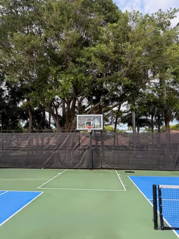 a view of a backyard