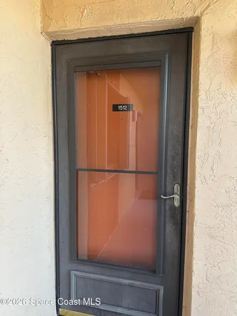 a view of a door