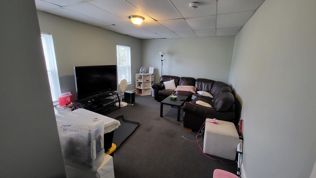 162 Riverside Street, Unit 2 Lowell, MA 01854 - Photo 7 of 12 a living room with furniture and a flat screen tv