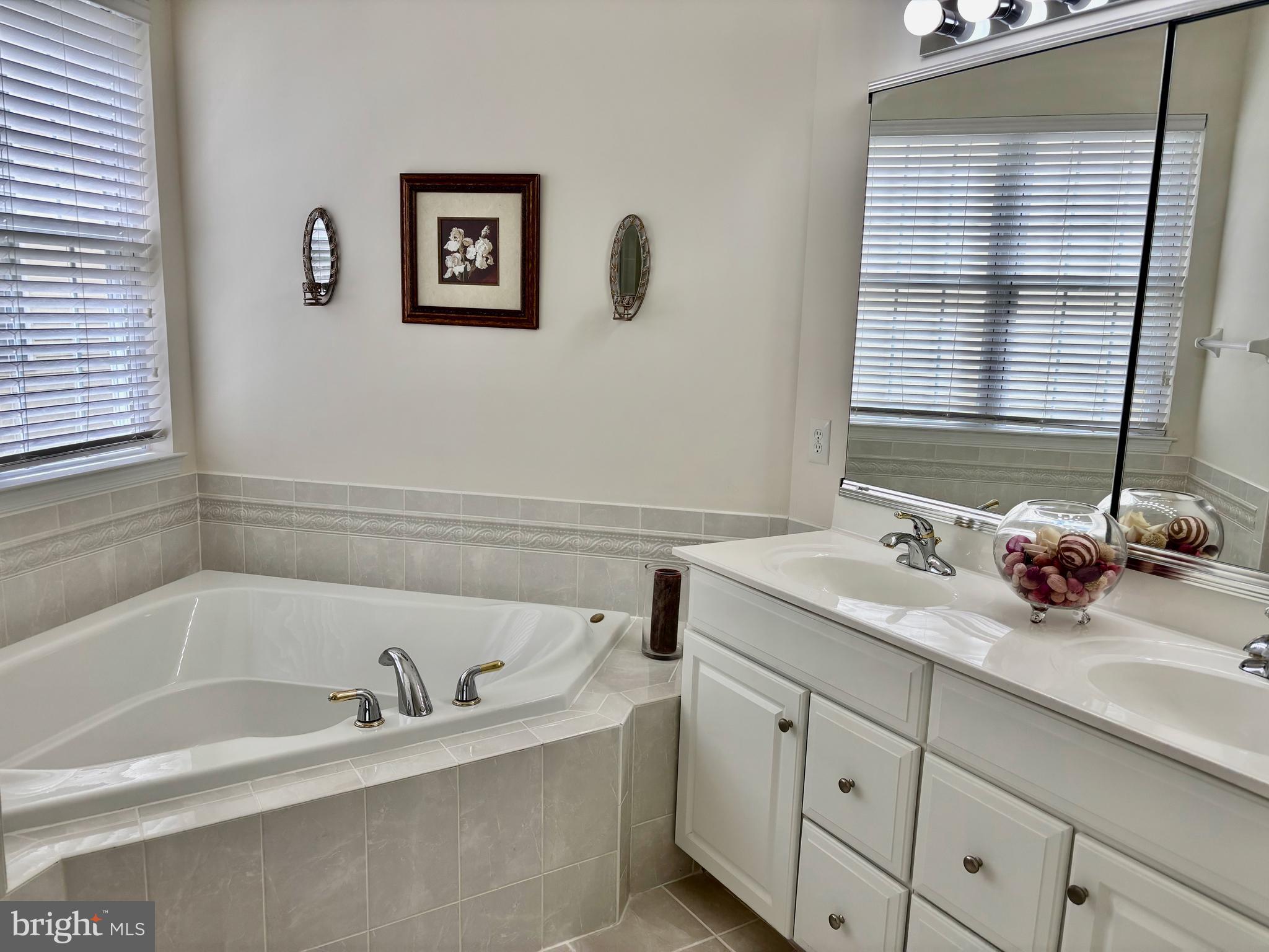 165 Einstein Way Cranbury, NJ 08512 - Photo 16 of 37 a bathroom with a tub sink and mirror