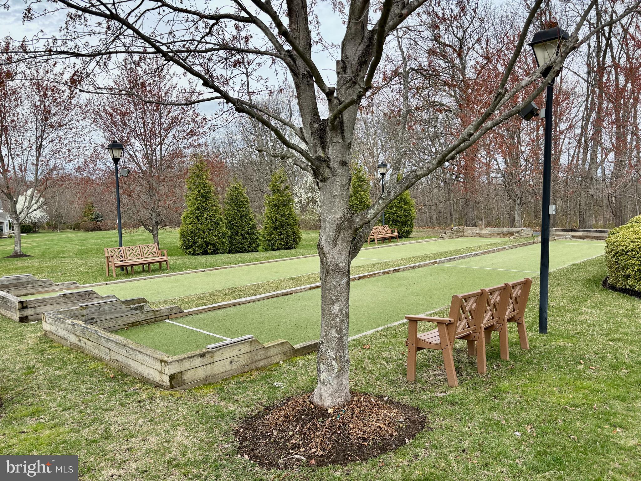 165 Einstein Way Cranbury, NJ 08512 - Photo 35 of 37 a backyard of a house with table and chairs