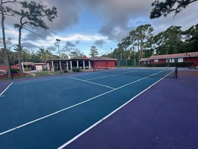 a view of a tennis court