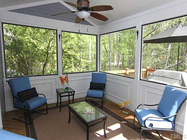 1928 Wilton Circle Raleigh, NC 27615 - Photo 4 of 17 Beautiful screened porch with tongue and groove vaulted ceiling and picture molding. An amazing place for privacy during spring, summer and fall! Other