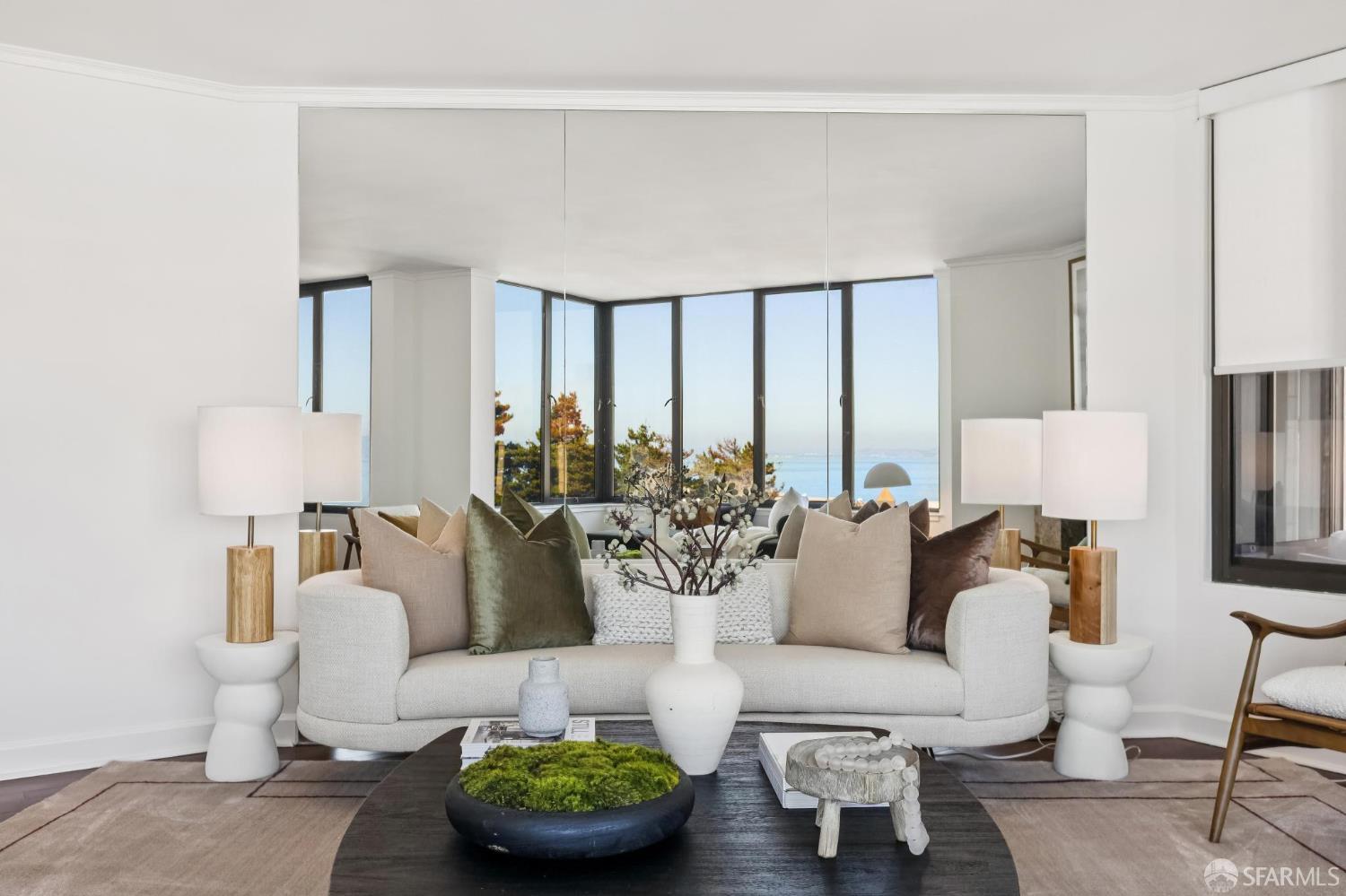 150 Lombard Street, Unit 807 San Francisco, CA 94111 - Photo 14 of 68 a living room with furniture and a large mirror