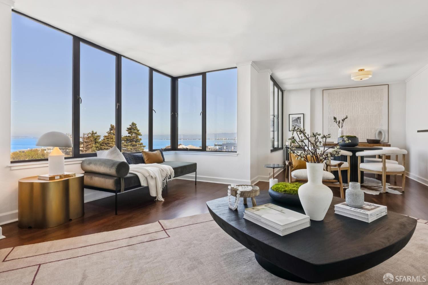 150 Lombard Street, Unit 807 San Francisco, CA 94111 - Photo 16 of 68 a living room with furniture and a large window