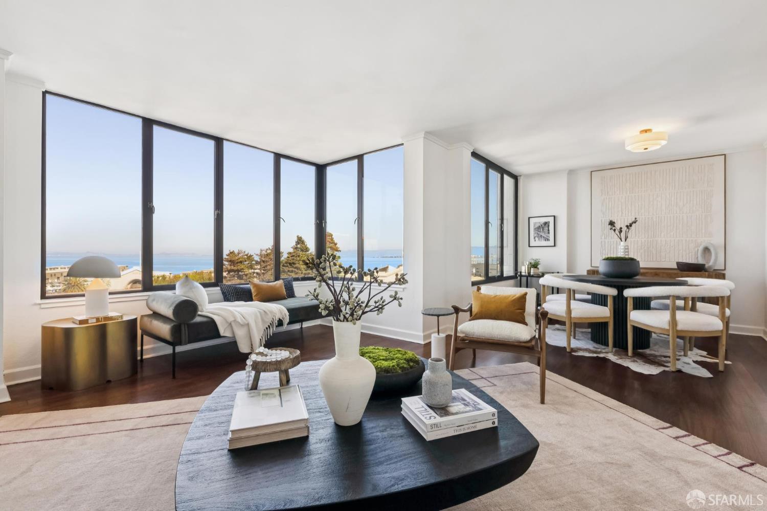 150 Lombard Street, Unit 807 San Francisco, CA 94111 - Photo 17 of 68 a living room with furniture and floor to ceiling windows