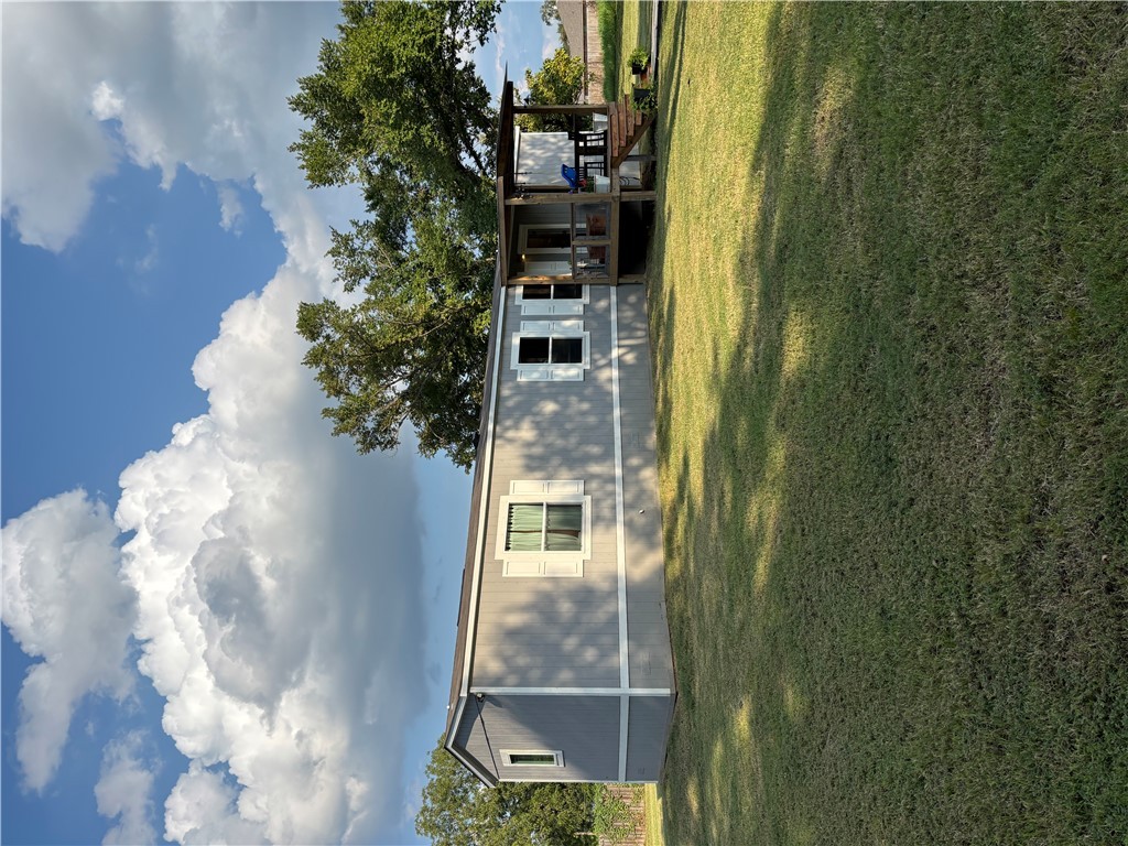 a view of a house with a swimming pool