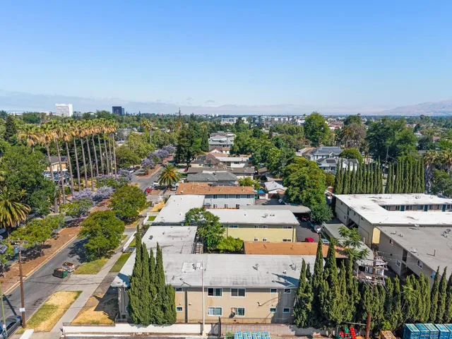 an aerial view of a city