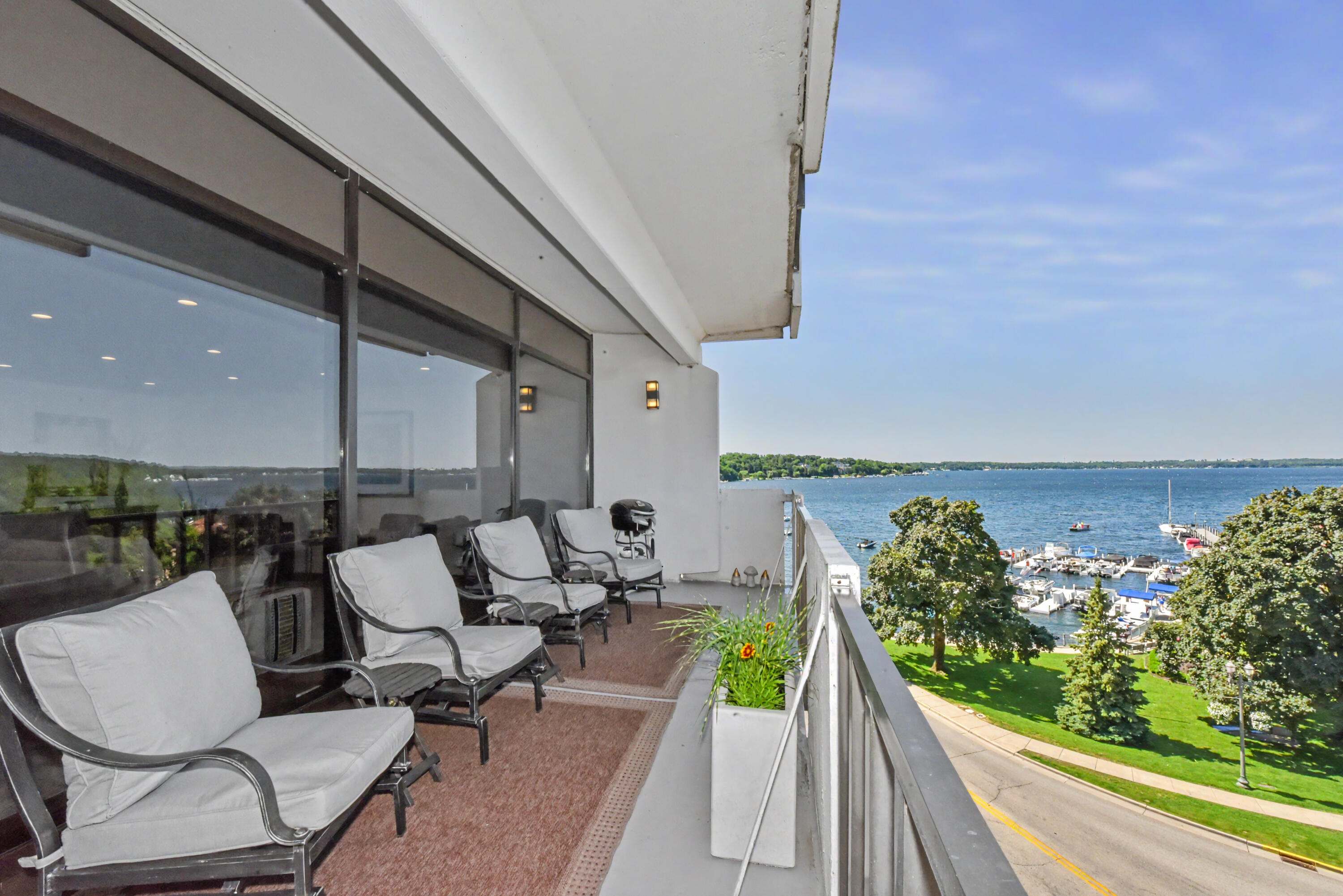 101 Broad Street, Unit 502 Lake Geneva, WI 53147 - Photo 2 of 28 Balcony Lake Views