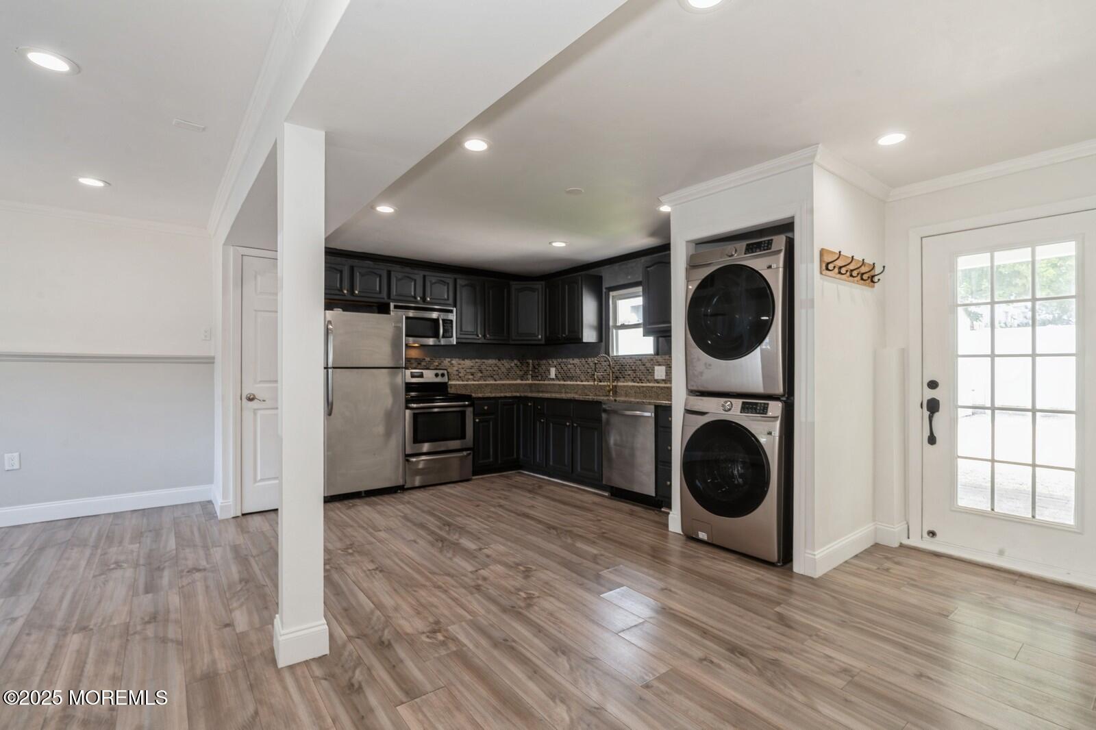 52 Atlantic Street, Unit 2 Highlands, NJ 07732 - Photo 9 of 35 a view of kitchen with washer and dryer