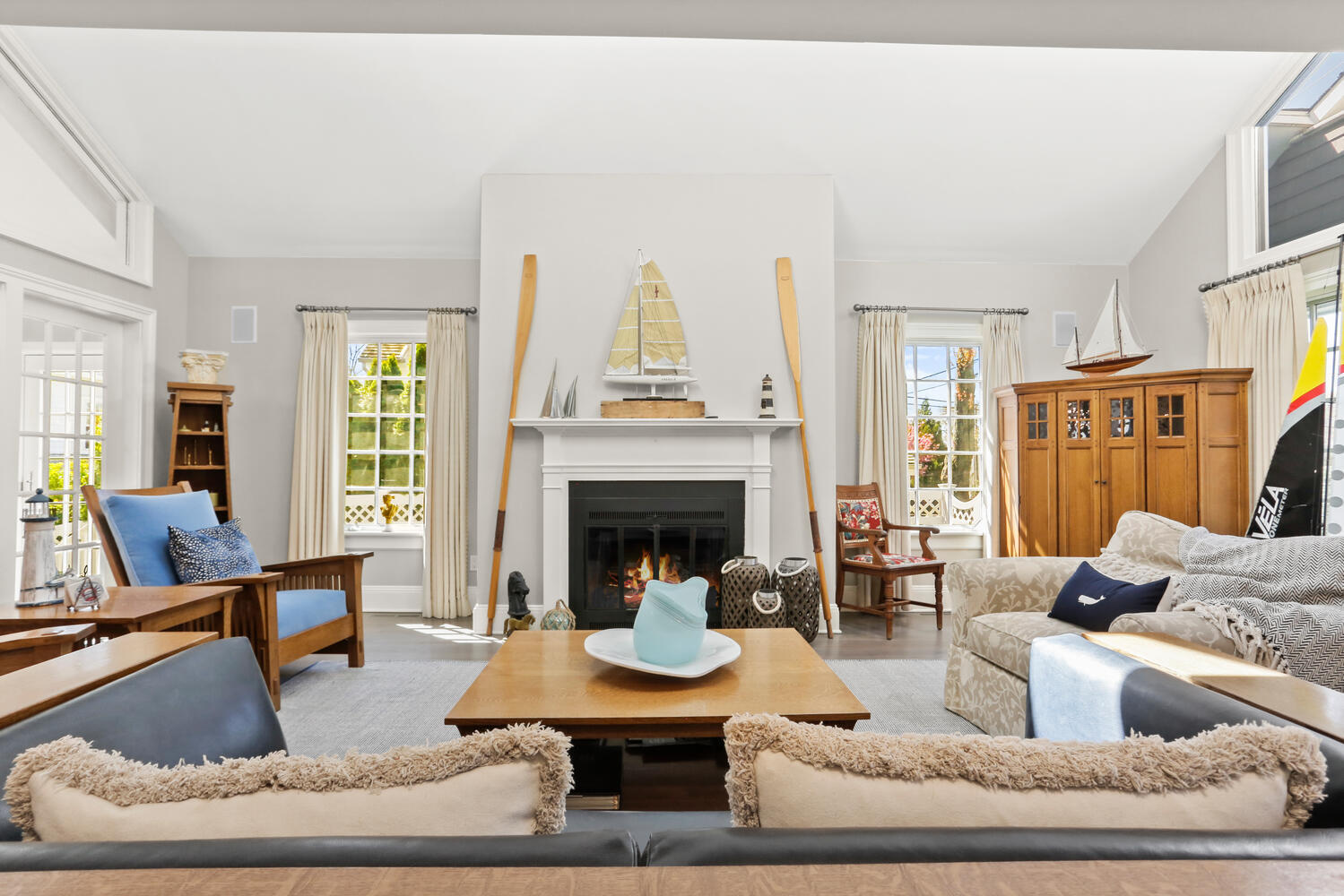 42 Pine Point Road Rowayton, CT 06853 - Photo 2 of 32 a living room with furniture and a fireplace