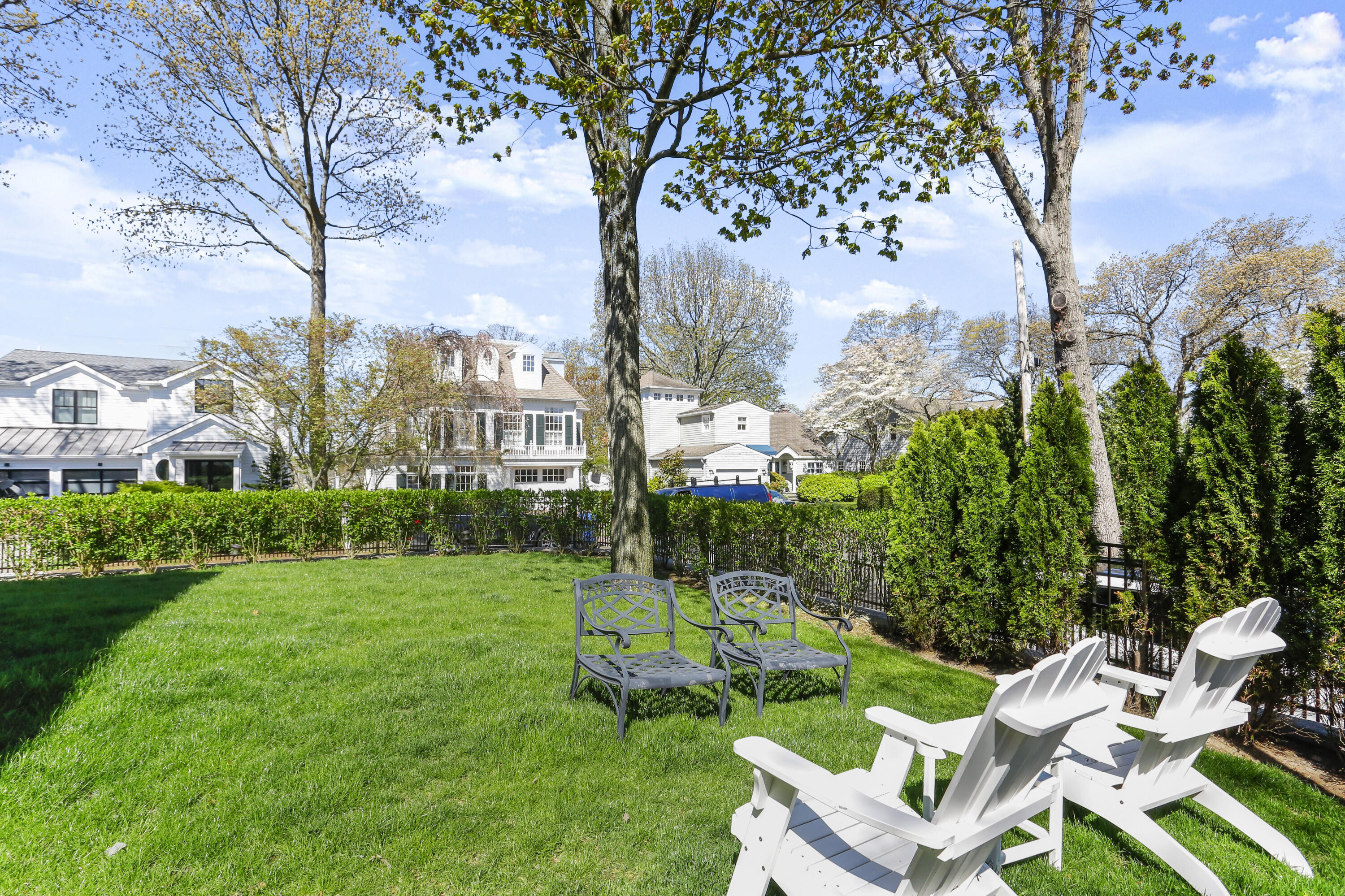 42 Pine Point Road Rowayton, CT 06853 - Photo 27 of 32 a view of yard with seating area and trees