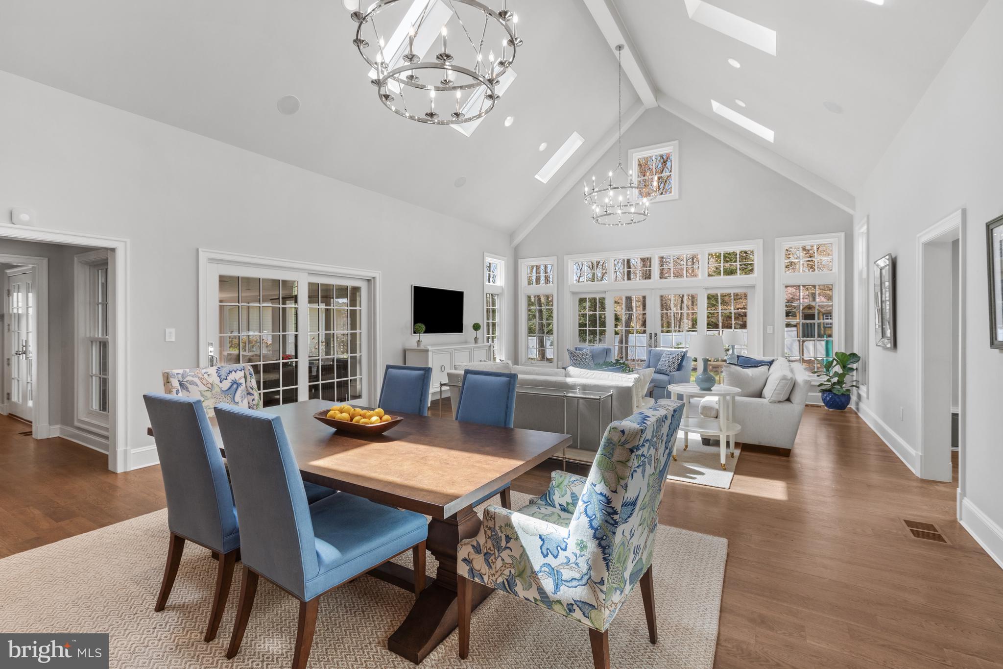 3054 Rundelac Road Annapolis, MD 21403 - Photo 10 of 49 a dining room with furniture a chandelier and wooden floor