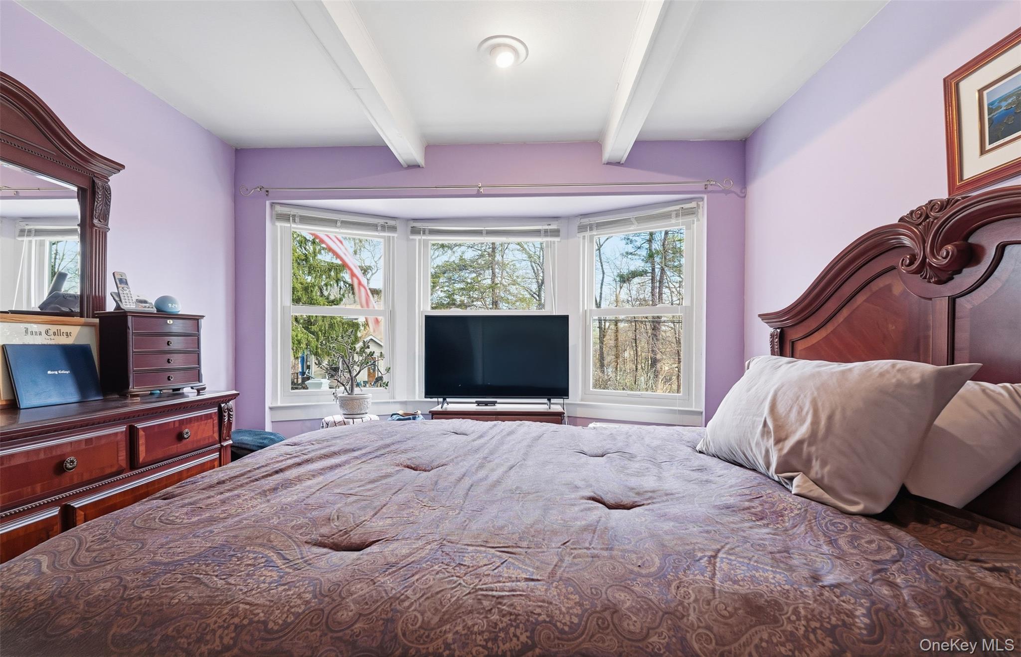 51 Johnson Street Lake Peekskill, NY 10537 - Photo 9 of 29 a bedroom with furniture and a flat screen tv